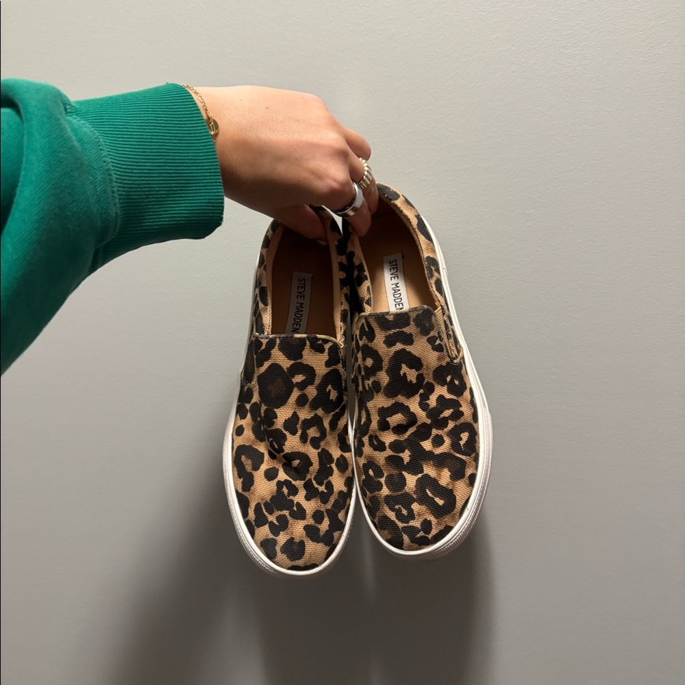 Cheetah Steve Madden Platform Sneakers Size 7.5